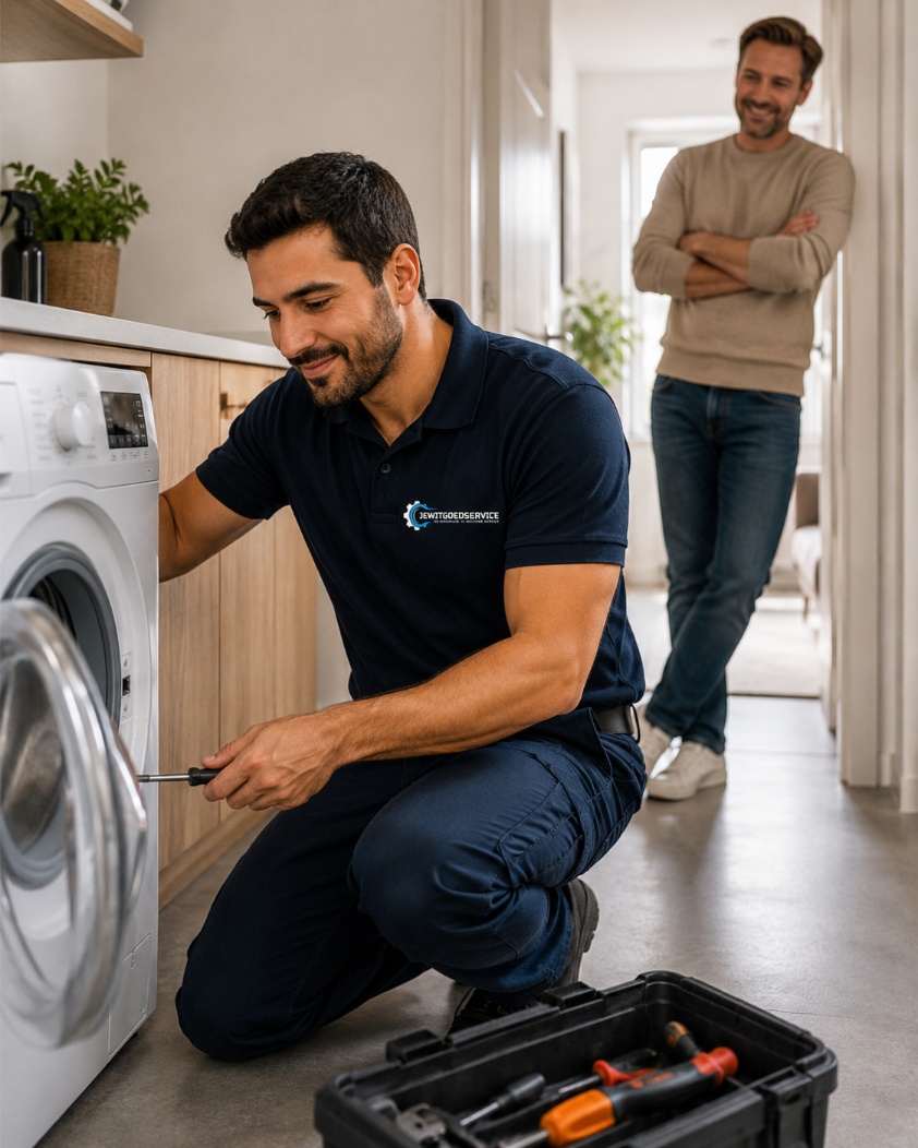 JeWitgoedService monteur repareert wasmachine Amsterdam